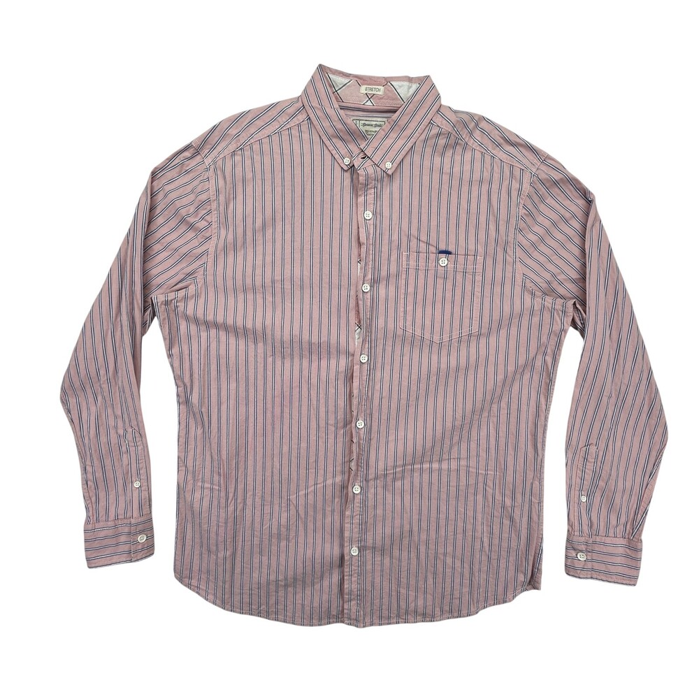 Alexander Julian Colours Shirt Mens XL Stretch Button Down Stripe Dress Casual